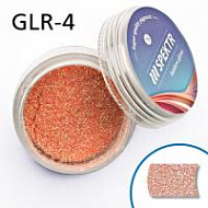 Радужные блёстки (глиттер), оранжевые, GLR-4, банка 7г.