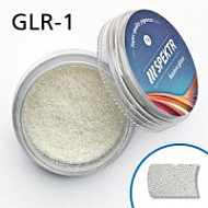 Радужные блёстки (глиттер), белые, GLR-1, банка 7г.