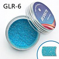 Радужные блёстки (глиттер), синие, GLR-6, банка 7г.